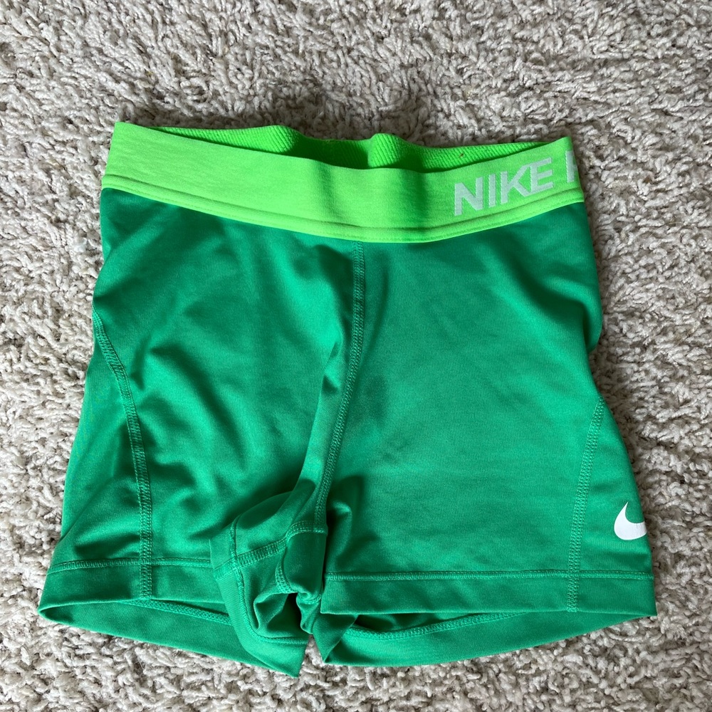 Green Nike Pro spandex